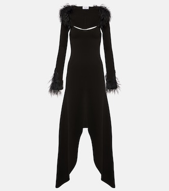 Robe longue à plumes | The Attico