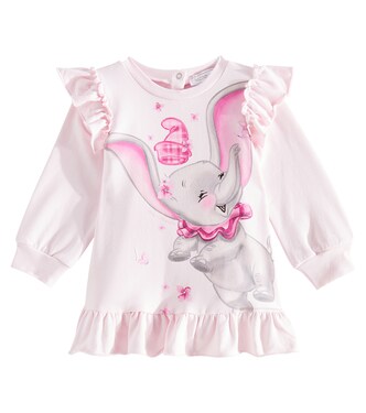 Baby printed cotton-blend dress | Monnalisa