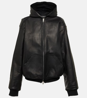 Hooded leather jacket | Balenciaga