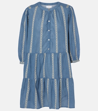 Kaitlyn jacquard cotton-blend minidress | Velvet