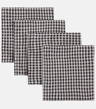 Set of 4 gingham linen napkins | Once Milano