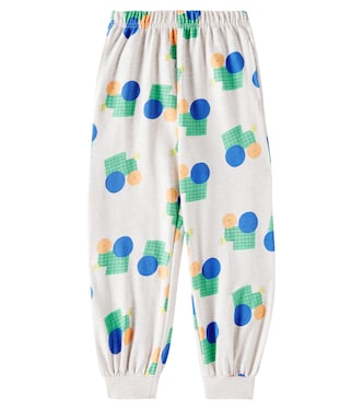 Printed cotton jersey sweatpants | Jellymallow