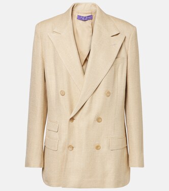 Vannesa silk and linen-blend blazer | Ralph Lauren Collection