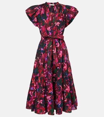 Robe midi Ottilie en coton à fleurs | Ulla Johnson