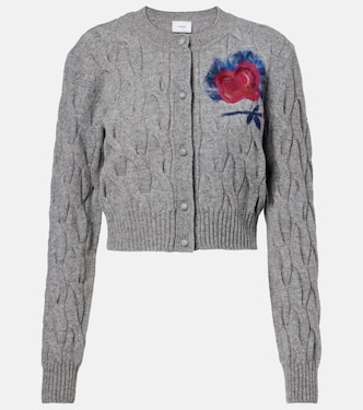 Cable-knit wool-blend cardigan | Erdem