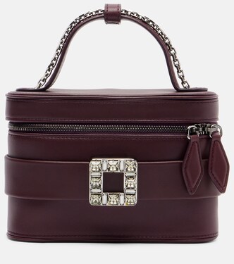 Borsa Vanity in pelle con cristalli | Roger Vivier