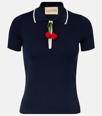 Cherryfic cotton polo sweater | Valentino