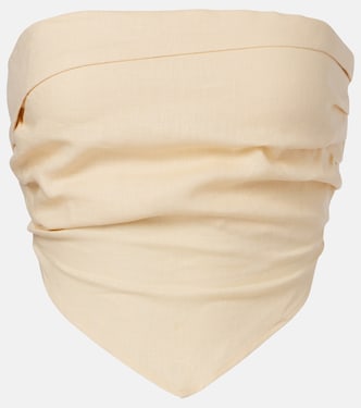 Antibes strapless linen top | Faithfull