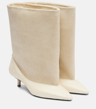 Tourni leather and suede ankle boots | Jacquemus