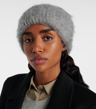 Alpaca-blend beanie in grey - Toteme | Mytheresa