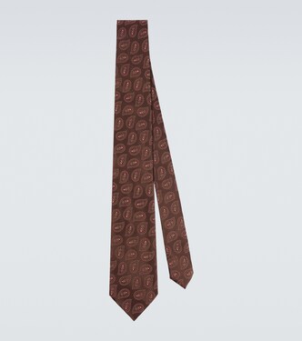 Silk jacquard tie | Charvet