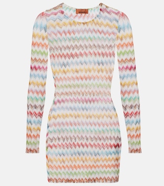 Vestido corto de lamé en zigzag | Missoni