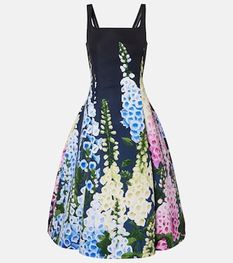 Floral faille coktail dress | Oscar de la Renta