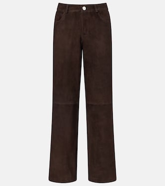 Milo suede wide-leg pants | Nour Hammour