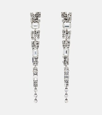 Crystal-embellished clip-on earrings | Saint Laurent