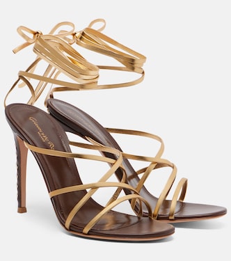 Metallic leather sandals | Gianvito Rossi