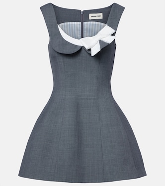 Vestido corto de sarga con lazo | Shushu/Tong