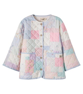 Inaja quilted patchwork cotton jacket | Wheat