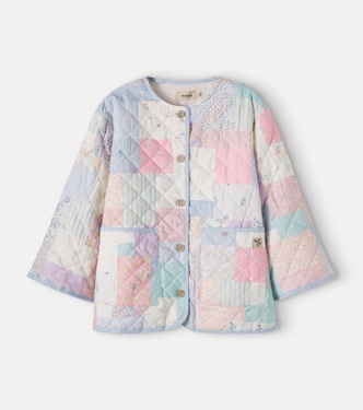 Inaja quilted patchwork cotton jacket | Wheat