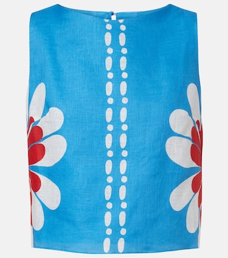 Avelino floral linen top | Cala de la Cruz