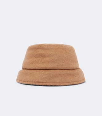 Reversible camel hair and silk bucket bag | Max Mara