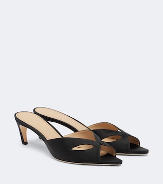 Harlow Mask satin mules | Victoria Beckham