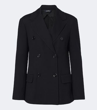 Wool and cotton-blend jersey blazer | 'S Max Mara