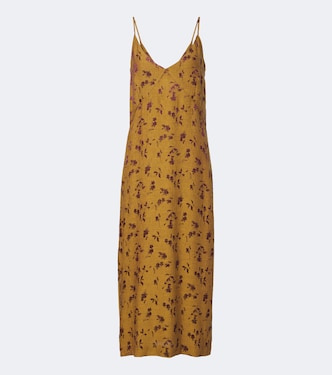 Floral jacquard satin slip dress | Dries Van Noten