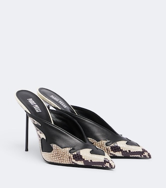 Lidia Queen of Hearts leather mules | Paris Texas