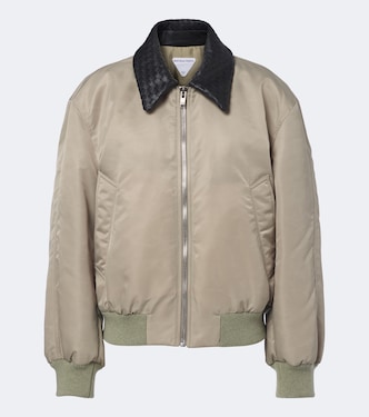 Leather-trimmed blouson jacket | Bottega Veneta