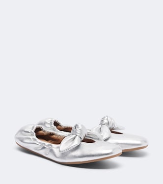 Ballerinas Carousel aus Metallic-Leder | Zimmermann