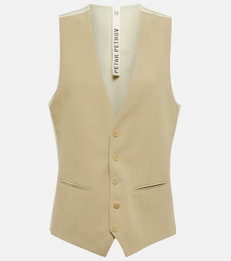 Wera wool and gabardine vest | Petar Petrov