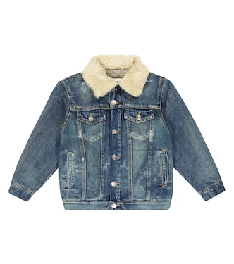 Veste en jean et shearling synthétique | MM6 Maison Margiela Kids