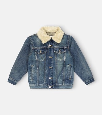Veste en jean et shearling synthétique | MM6 Maison Margiela Kids