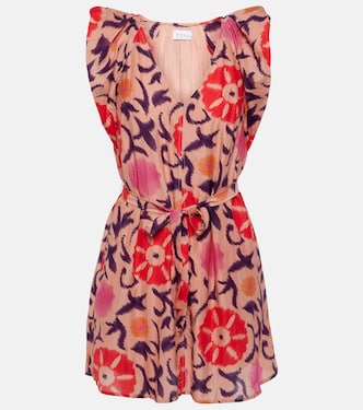 Robe Jenna en coton et soie imprimée | Velvet