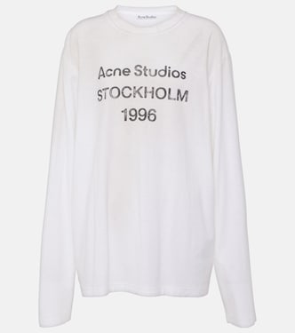 Logo oversized cotton-blend T-shirt | Acne Studios