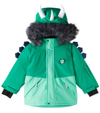 Dino faux fur-trimmed ski jacket | Roarsome