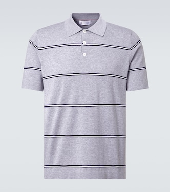 Striped cotton polo shirt | Brunello Cucinelli