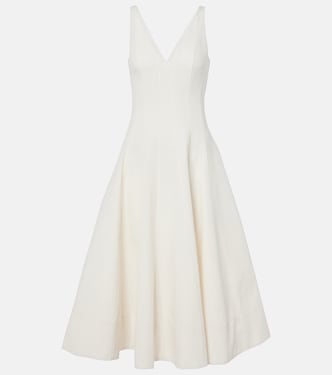 Bridal Marieta cotton-blend midi dress | Staud