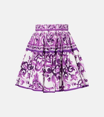 Mini-jupe Majolica en coton | Dolce&Gabbana