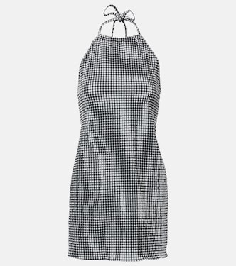 Gingham seersucker minidress | Hunza G