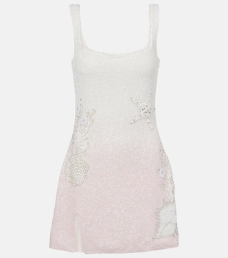 Seashell embellished minidress  | Clio Peppiatt