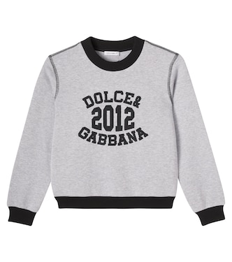 Logo cotton fleece sweatshirt | Dolce&Gabbana Kids