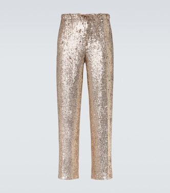 Sequined straight pants | Dries Van Noten