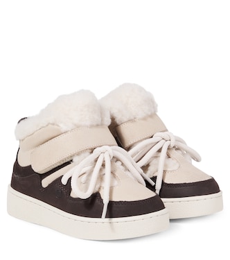 Sicco shearling-trimmed suede boots | Donsje