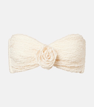 Haut de bikini bandeau Rosa à appliqués fleuris | Montce