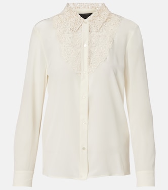 蕾丝边饰真丝衬衫 | Nili Lotan