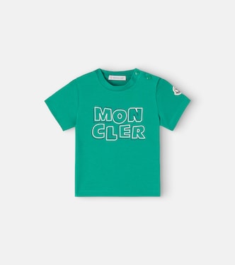 Baby logo cotton-blend jersey T-shirt | Moncler Enfant