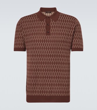 Cotton jacquard polo shirt | Slowear