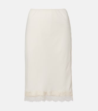 Jupe midi à dentelle | Róhe